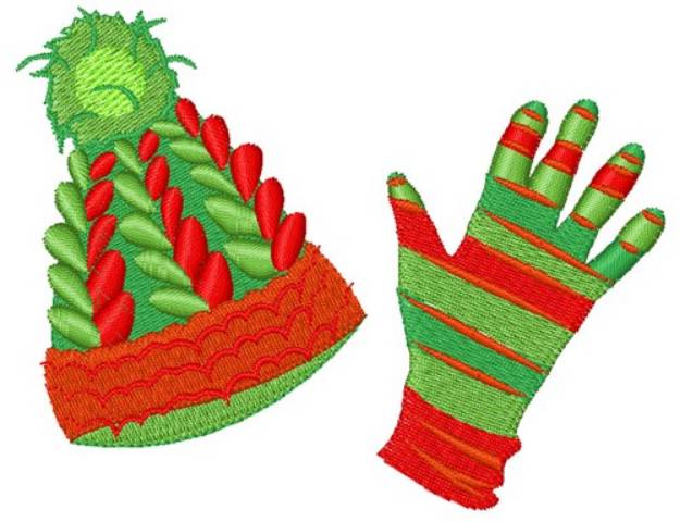 Picture of Winter Hat & Gloves Machine Embroidery Design