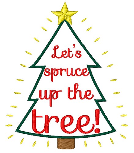 Spruce Up The Tree Machine Embroidery Design