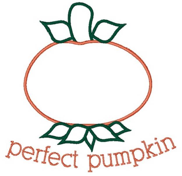 Picture of Perfect Pumpkin Applique Machine Embroidery Design