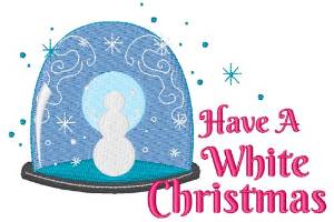 Picture of Have A White Christmas Machine Embroidery Design