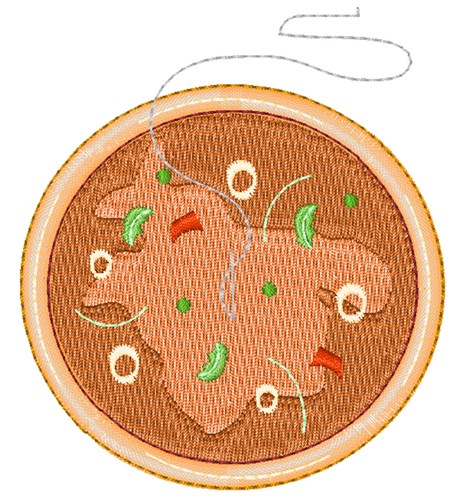 Steaming Bowl Of Soup Machine Embroidery Design