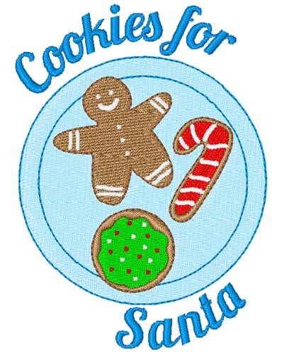 Cookies for Santa Machine Embroidery Design