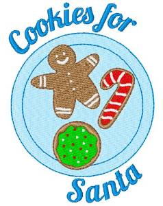 Picture of Cookies for Santa Machine Embroidery Design