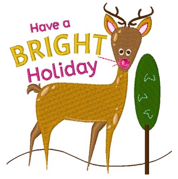 Picture of Have A Bright Holiday Machine Embroidery Design