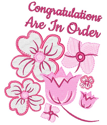 Congratulations Are In Order Machine Embroidery Design