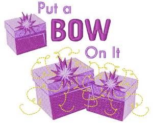 Picture of Put A Bow On It! Machine Embroidery Design