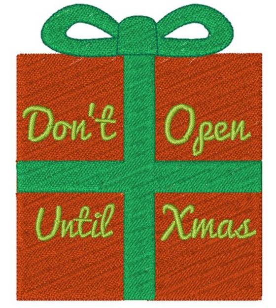 Picture of Dont Open Until Xmas Machine Embroidery Design