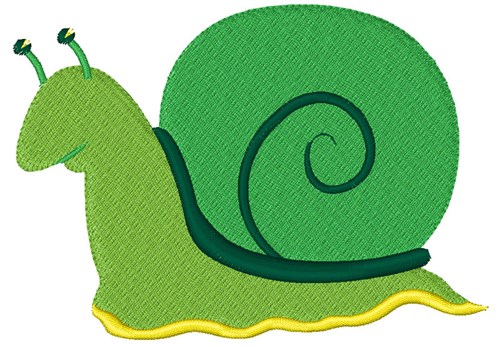 Green Snail Machine Embroidery Design