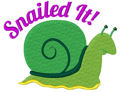 Snailed It! Machine Embroidery Design