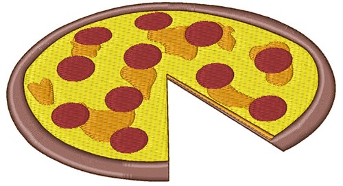 Pepperoni Pizza Machine Embroidery Design