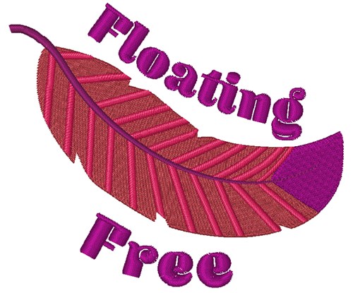 Floating Free Feather Machine Embroidery Design