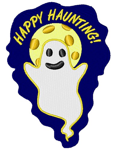 Happy Haunting Ghost Machine Embroidery Design