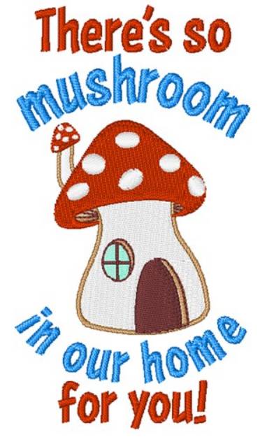 Picture of Welcoming Mushroom Machine Embroidery Design