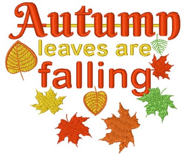 Picture of Autumn Leaves Are Falling Machine Embroidery Design