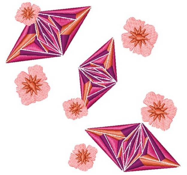 Picture of Pink Diamonds Machine Embroidery Design