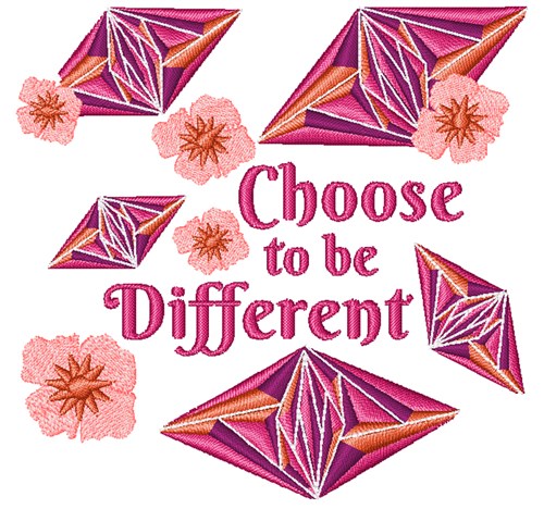Choose To Be Different Machine Embroidery Design