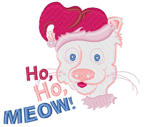 Ho, Ho, Meow! Machine Embroidery Design
