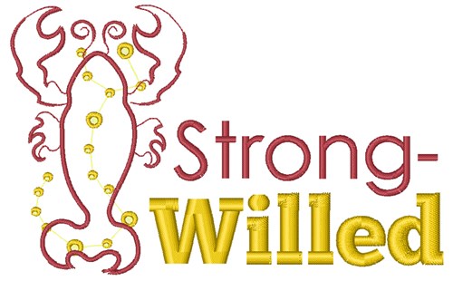 Strong Willed Scorpio Machine Embroidery Design