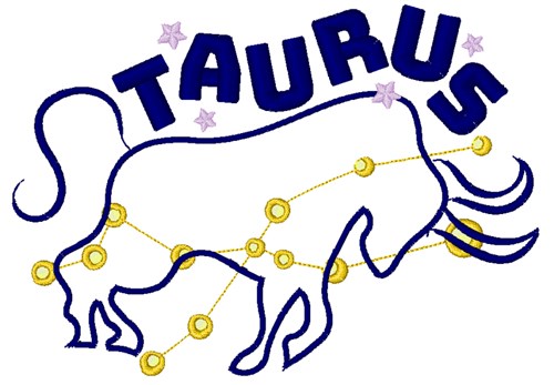 Taurus Bull Outline Machine Embroidery Design