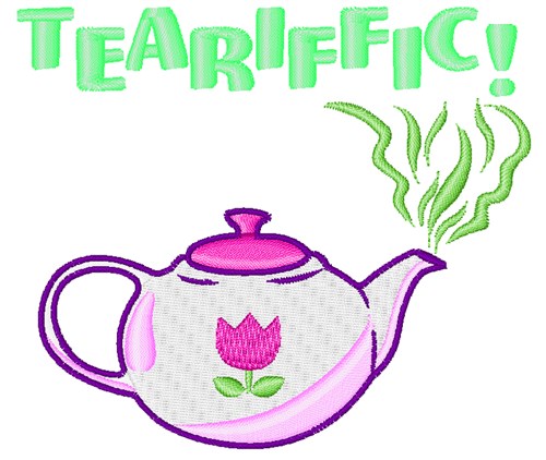 TEAriffic Teapot! Machine Embroidery Design