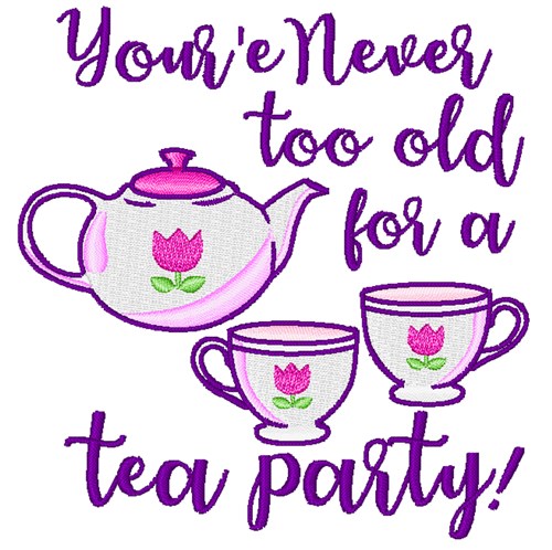 Tea Party Time! Machine Embroidery Design