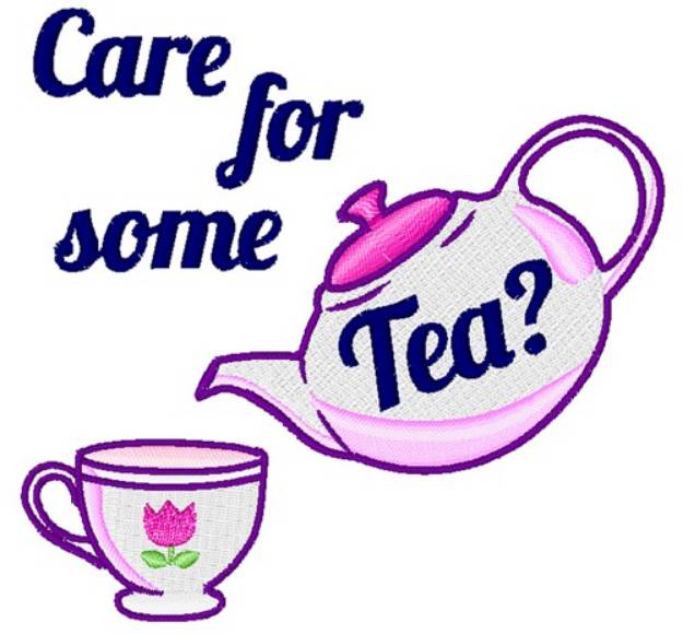 Picture of Care For Some Tea? Machine Embroidery Design
