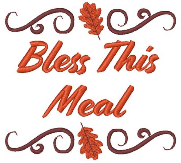 Picture of Bless This Meal Machine Embroidery Design