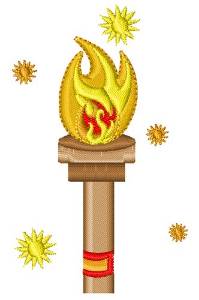 Picture of Flaming Torch Machine Embroidery Design
