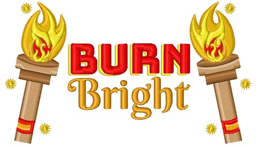 Torches Burning Bright Machine Embroidery Design