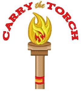 Picture of Carry The Torch Machine Embroidery Design