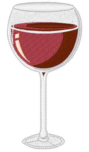 Glass Of Wine Machine Embroidery Design