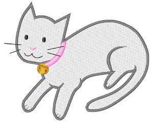 Picture of Kitten Outline Machine Embroidery Design