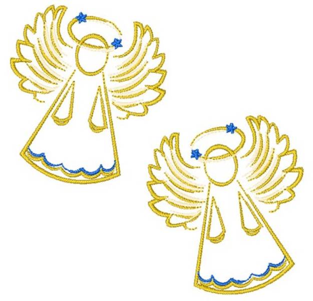 Picture of Angel Outlines Machine Embroidery Design