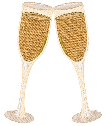 Champagne Toast Machine Embroidery Design