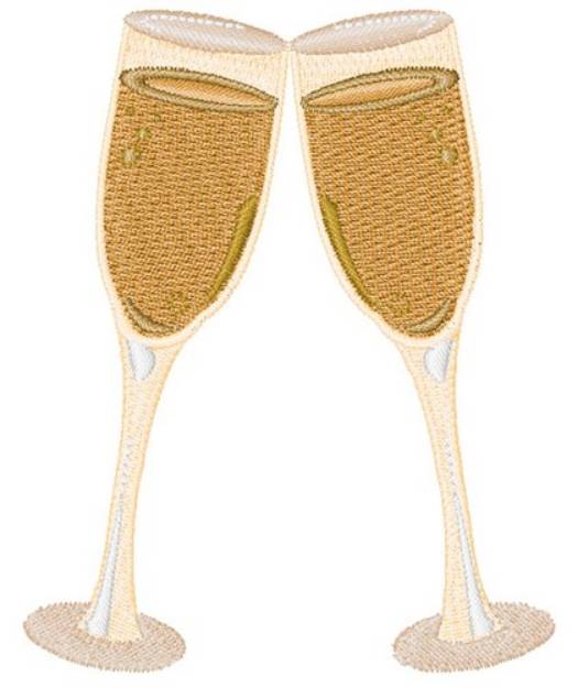 Picture of Champagne Toast Machine Embroidery Design