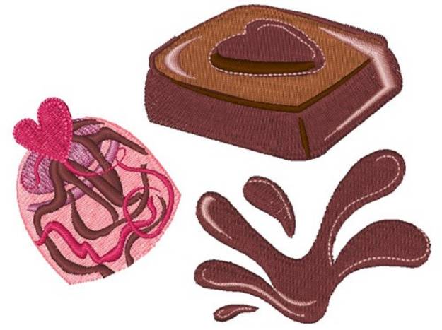 Picture of Sweet Chocolate Treats Machine Embroidery Design