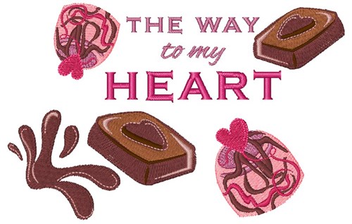 Way To My Heart Machine Embroidery Design