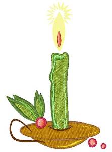 Picture of Christmas Candle Machine Embroidery Design