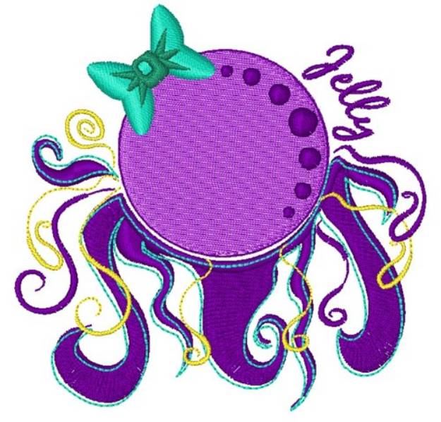 Picture of Purple Jellyfish Machine Embroidery Design