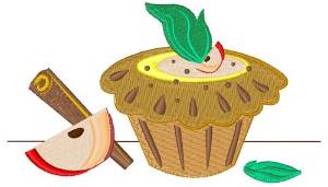 Picture of Apple Muffin Machine Embroidery Design