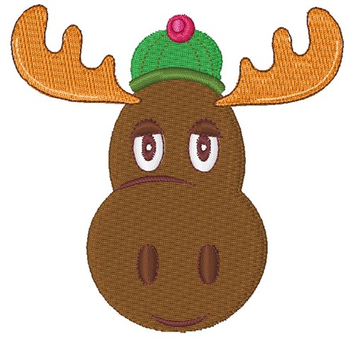Moose Head Machine Embroidery Design