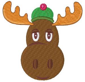 Picture of Moose Head Machine Embroidery Design