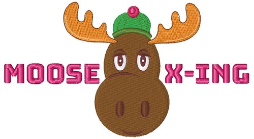 Moose X-Ing Machine Embroidery Design