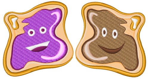 Peanut Butter & Jelly Machine Embroidery Design