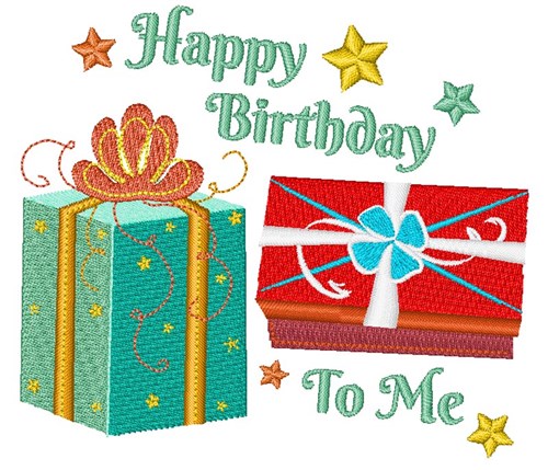 Happy Birthday To Me Machine Embroidery Design