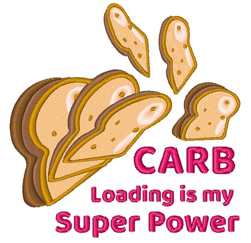 Carb Loading Super Power Machine Embroidery Design