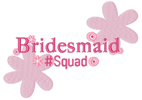 Bridesmaid Machine Embroidery Design