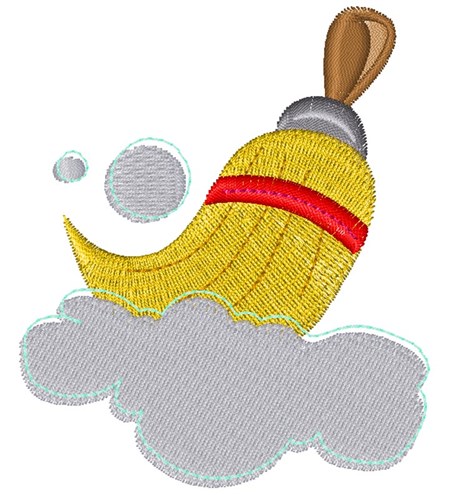 Sweeping Broom Machine Embroidery Design