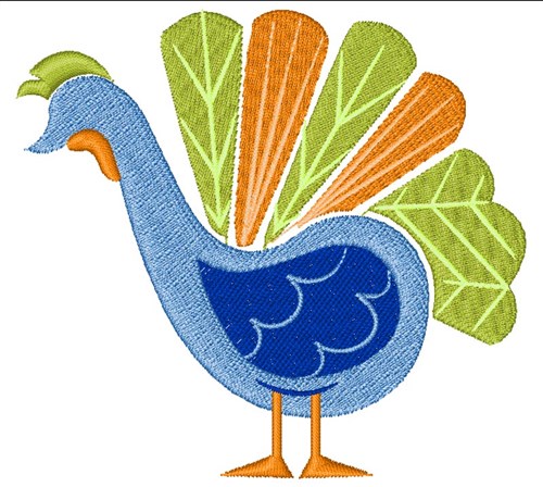 Colorful Turkey Machine Embroidery Design