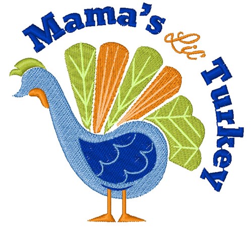 Turkey_Mama s_Little_Turkey Machine Embroidery Design